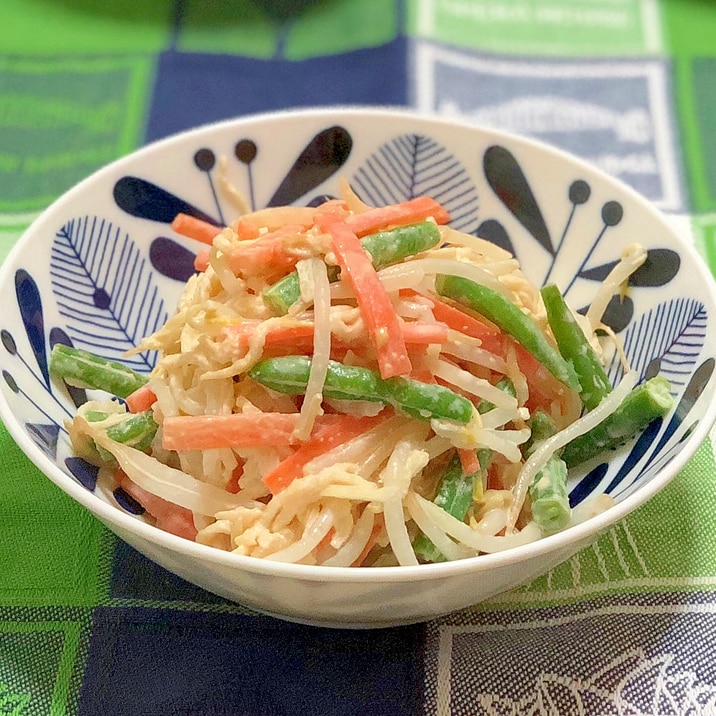 切り干し大根ともやしの味噌マヨ和え♪